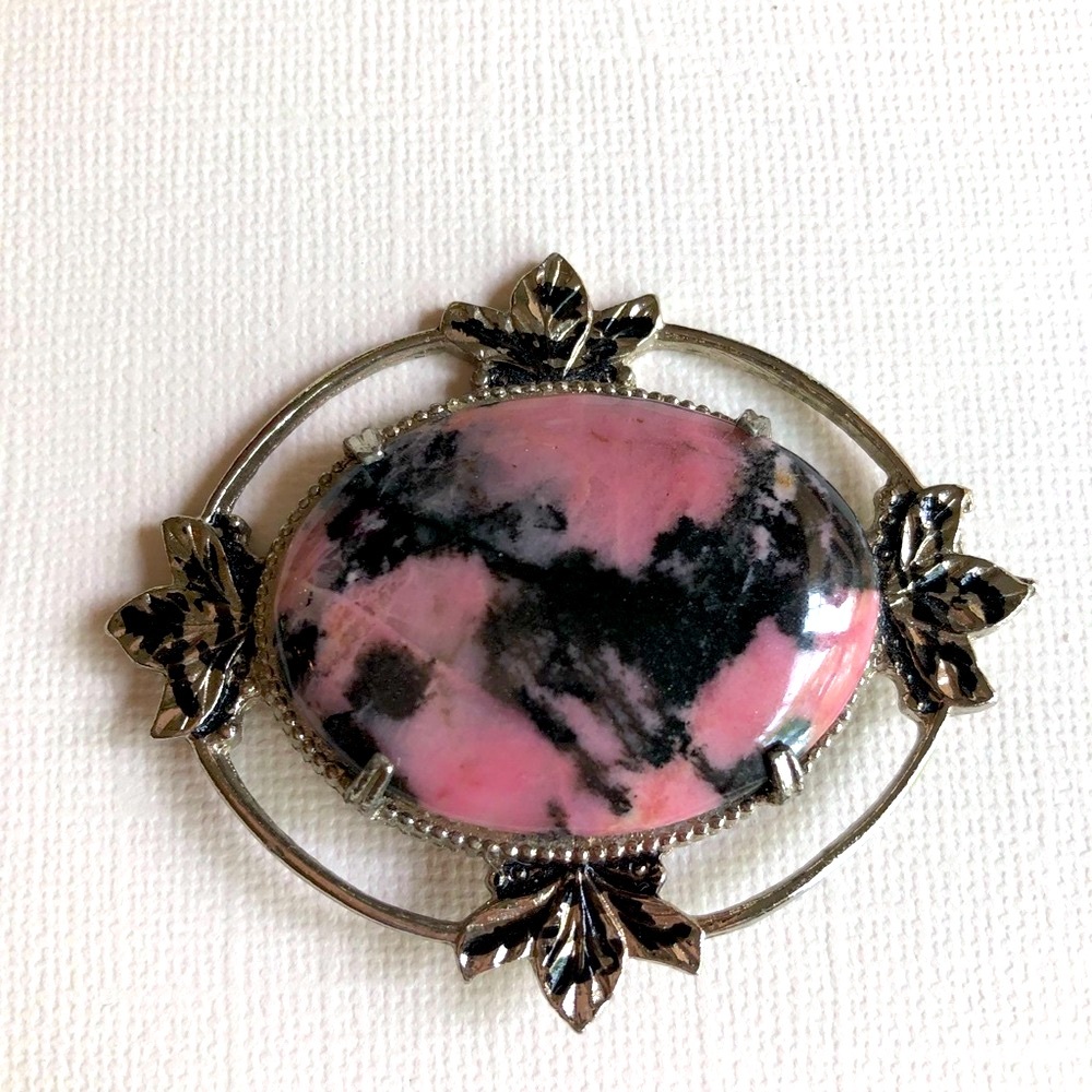 Pink Rhodonite Pin